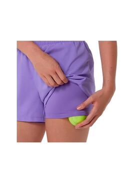 Pantalon corto Mujer Asics Court Padel Lila