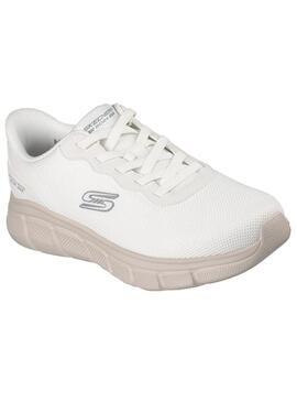 Zapatilla Hombre Skechers Bobs B Slip Ins Blanco