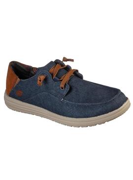 Zapatilla Hombre Skechers Melson Planon Marino