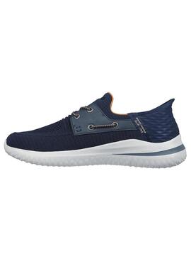 Zapatilla Hombre Skechers Delson Slip In Marino