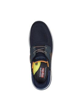Zapatilla Hombre Skechers Delson Slip In Marino