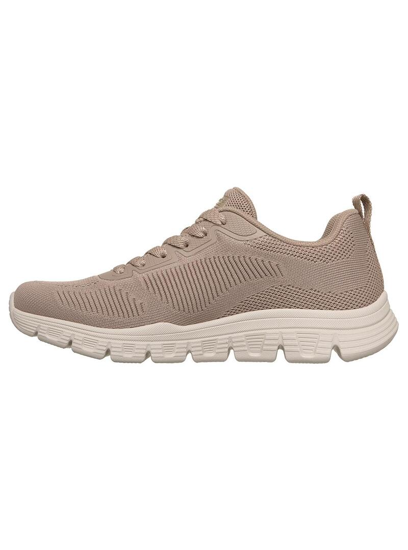 Zapatilla Mujer Skechers Bobs B Lite Beige