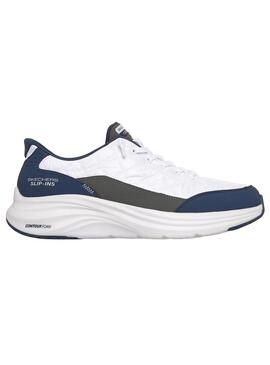 Zapatilla Hombre Skechers Contour Foam Blanco Azul