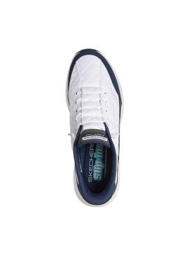Zapatilla Hombre Skechers Contour Foam Blanco Azul