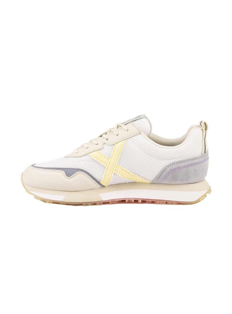 Zapatilla Mujer Munich Next 20 Blanca Amarila Gris