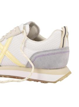 Zapatilla Mujer Munich Next 20 Blanca Amarila Gris