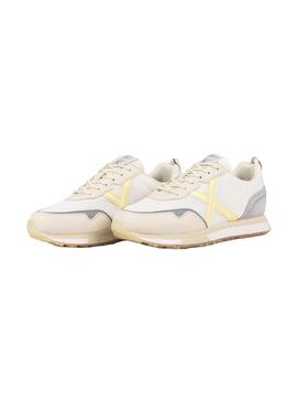 Zapatilla Mujer Munich Next 20 Blanca Amarila Gris