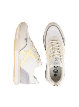 Zapatilla Mujer Munich Next 20 Blanca Amarila Gris