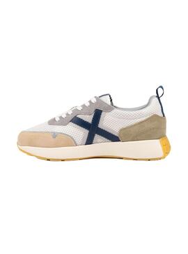 Zapatilla Hombre Munich Xemine 97 Blanco Azul Beig