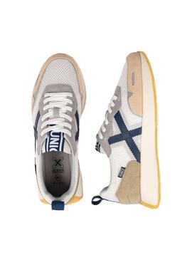 Zapatilla Hombre Munich Xemine 97 Blanco Azul Beig