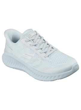 Zapatilla Mujer Skechers Go Walk Slip Celeste