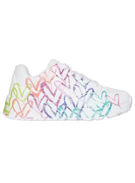 Zapatilla Junior Skechers Uno Lite Blanco/Multicol