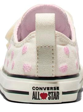 Zapatilla Niño/a Converse Chuck 2V Blanca Corazon