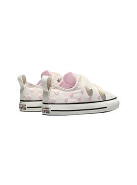 Zapatilla Niño/a Converse Chuck 2V Blanca Corazon
