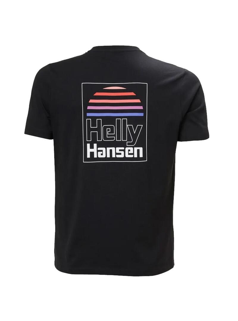 Camiseta Hombre Helly Hansen Core Graphic Negra