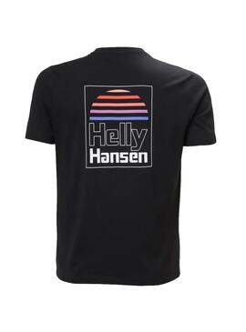 Camiseta Hombre Helly Hansen Core Graphic Negra