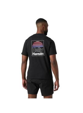 Camiseta Hombre Helly Hansen Core Graphic Negra