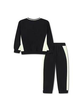 Chandal Niño/a Nike Ft Color Blocked Negro Fluor