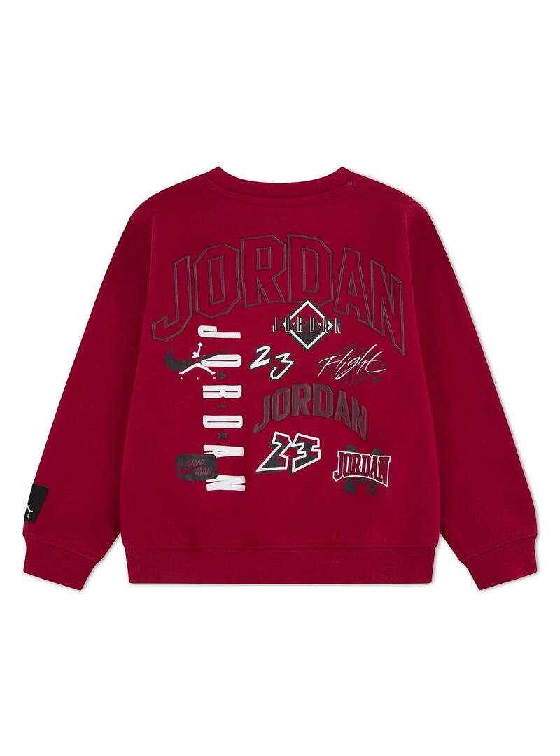 Sudadera Niño/a Jordan Dynasty Crew Roja