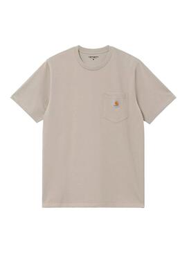 Camiseta Hombre Carhartt WIP Pocket Khaki