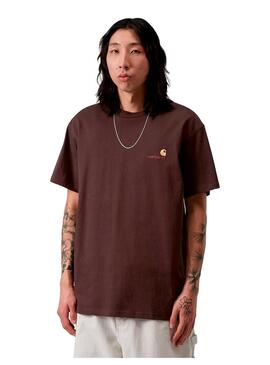Camiseta Hombre Carhartt WIP American Scrpt Marron