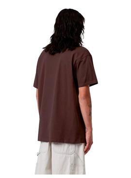 Camiseta Hombre Carhartt WIP American Scrpt Marron