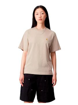 Camiseta Mujer Carhartt WIP Chase Beige
