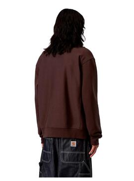 Sudadera Hombre Carhartt WIP America Script Marron