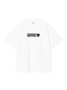 Camisetas Hombre Carhartt WIP Deconstructed Tren Blanca