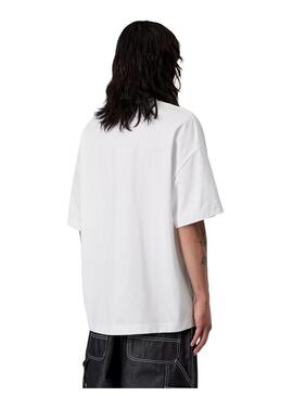 Camisetas Hombre Carhartt WIP Deconstructed Tren Blanca