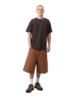 Camiseta Hombre Carhartt WIP Chase Marrón