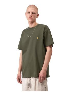 Camiseta Hombre Carhartt WIP Chase Verde