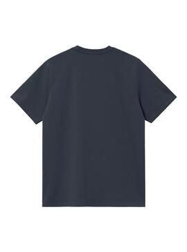 Camiseta Hombre Carhartt WIP American Script Marin