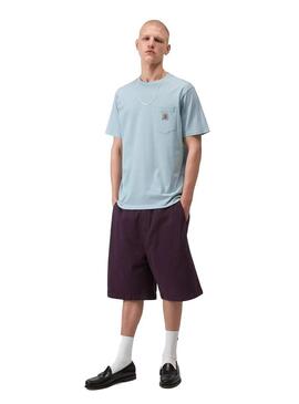 Camiseta Hombre Carhartt WIP Pocket Celeste