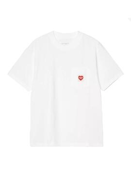 Camiseta Mujer Carhartt WIP Pocket Heart Blanca