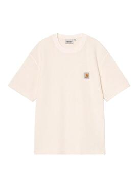 Camiseta Hombre Carhartt WIP Nelson Waffle Crema