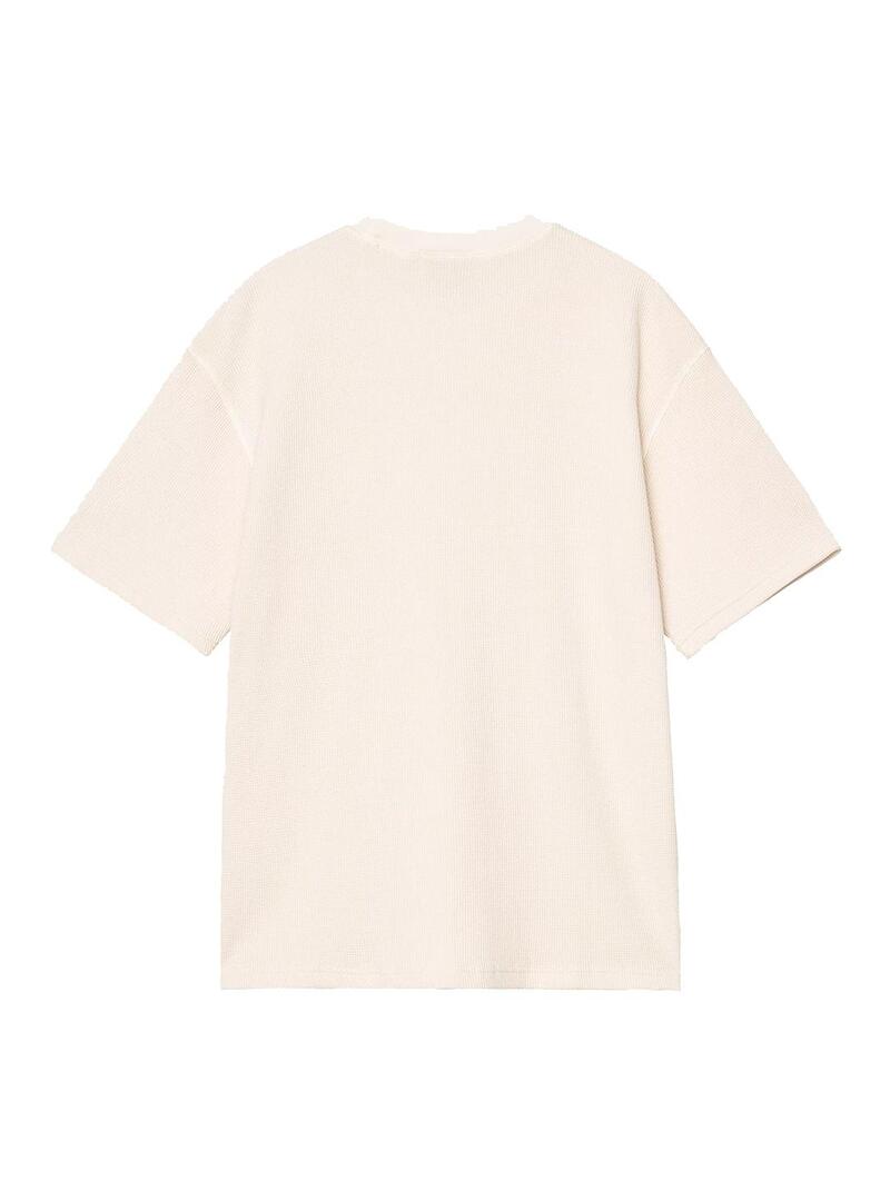 Camiseta Hombre Carhartt WIP Nelson Waffle Crema