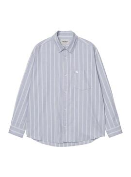 Camisa Hombre Carhartt WIP Beale Azul Rayas