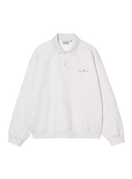 Sudadera Polo Hombre Carhartt Wip Label Gris