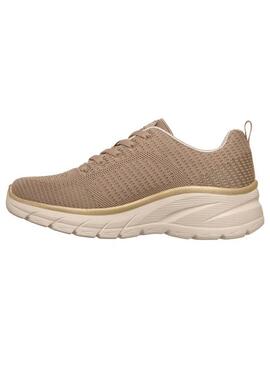 Zapatilla Mujer Skechers Fashion Fit Beige
