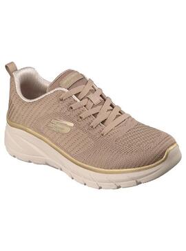 Zapatilla Mujer Skechers Fashion Fit Beige