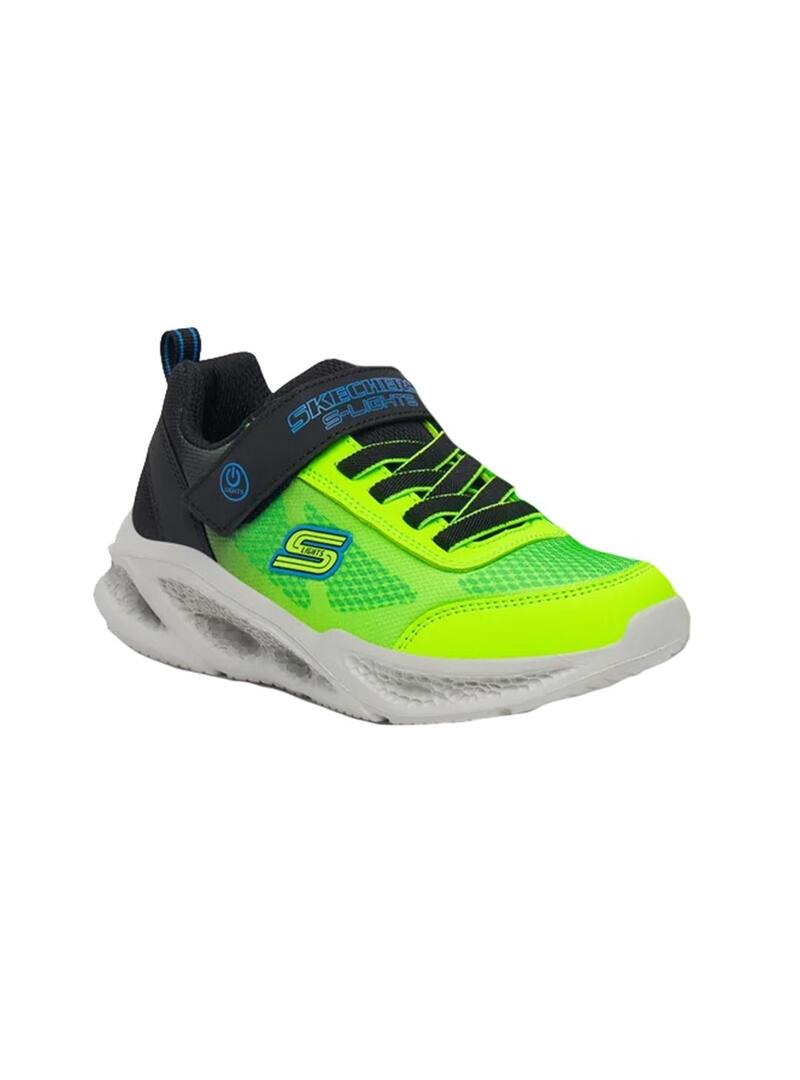Zapatilla Niño Skechers S Lights Krendox Verde