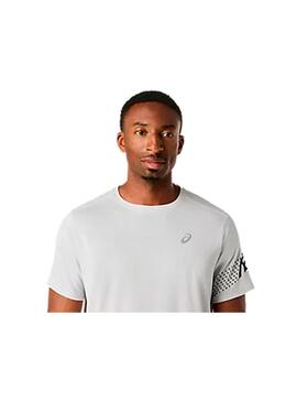 Camiseta Hombre Asics Icon Ss Top Gris