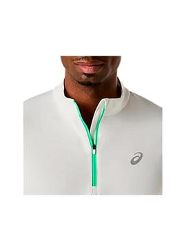 Sudadera Hombre Asics Icon Ls 1/2 Zip Blanco