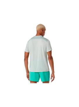 Camiseta Hombre Asics Court Ss Top Verde Agua