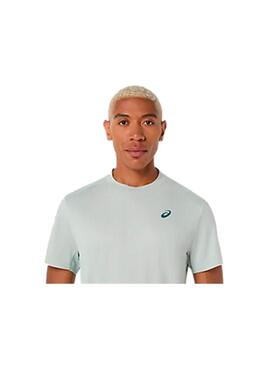 Camiseta Hombre Asics Court Ss Top Verde Agua