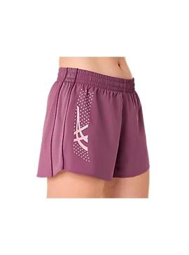 Pantalon corto Mujer Asics Icon Granate