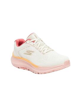 Zapatilla Mujer Skechers Go Run Beige/Rosa