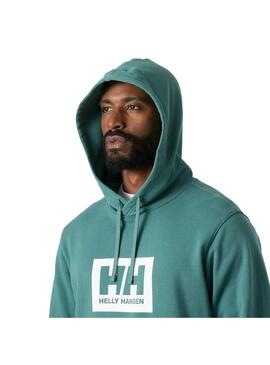 Sudadera Hombre Helly Hansen Box Hoodie Verde