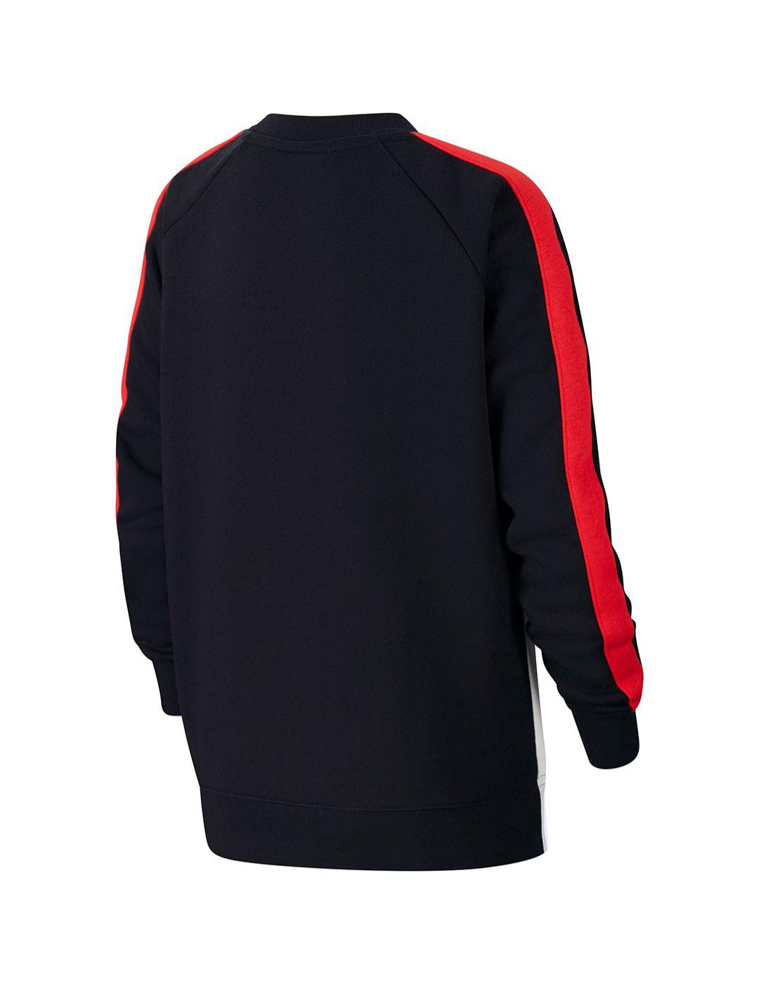 Sudadera Niño Nike Air Crew Negra/Roja/Blanca